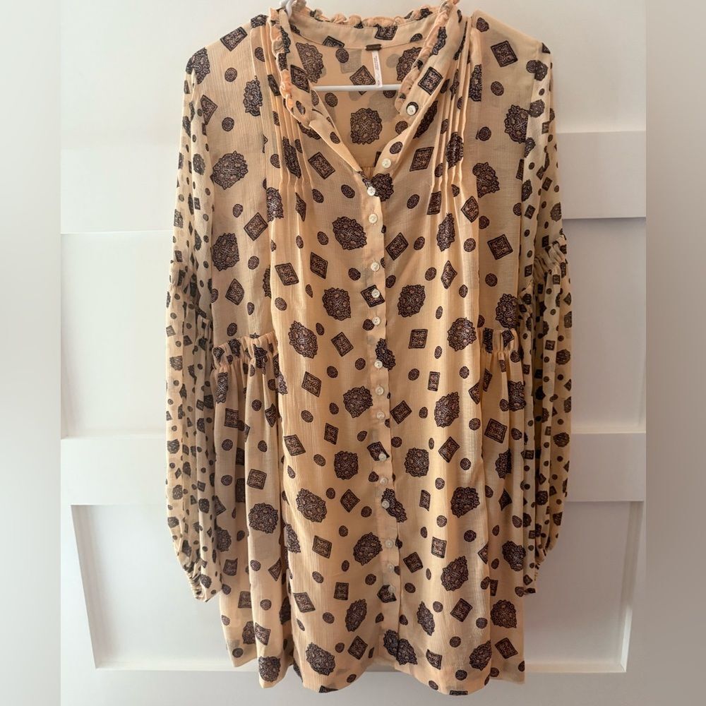 New Free People Womens Mini
Dress Tunic Tea Combo Beige
Cream Sz Small - Picture 14 of 16